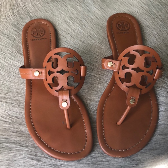 Tory Burch Shoes - Tory Burch Miller Sandals Tan Vintage Leather 9